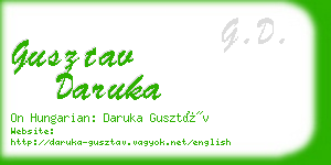 gusztav daruka business card